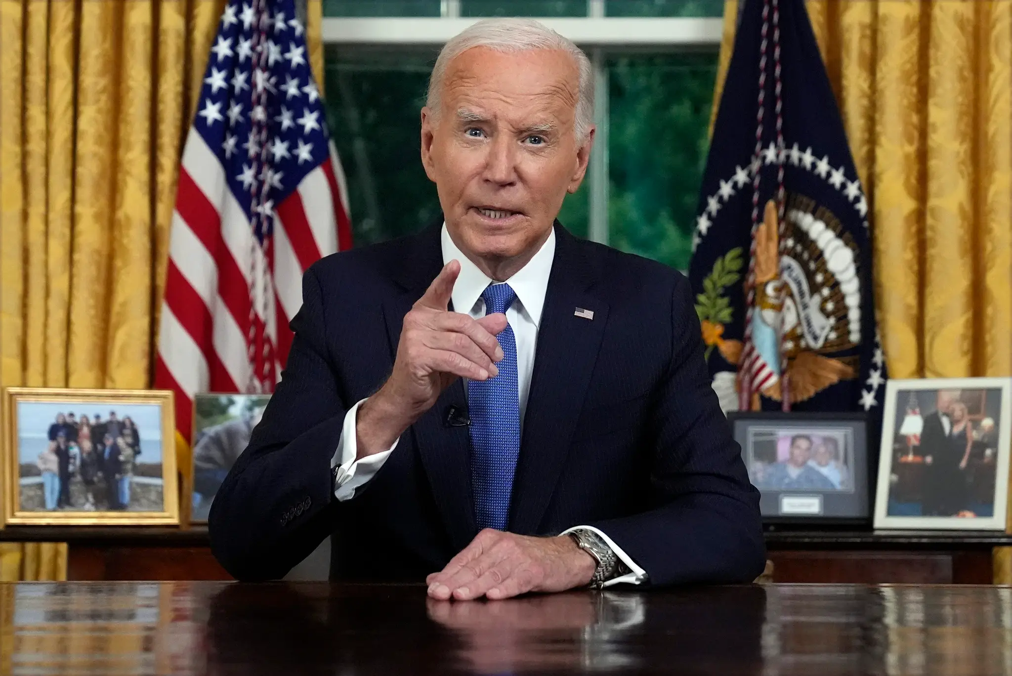 Na snímke odchádzajúci americký prezident Joe Biden.
