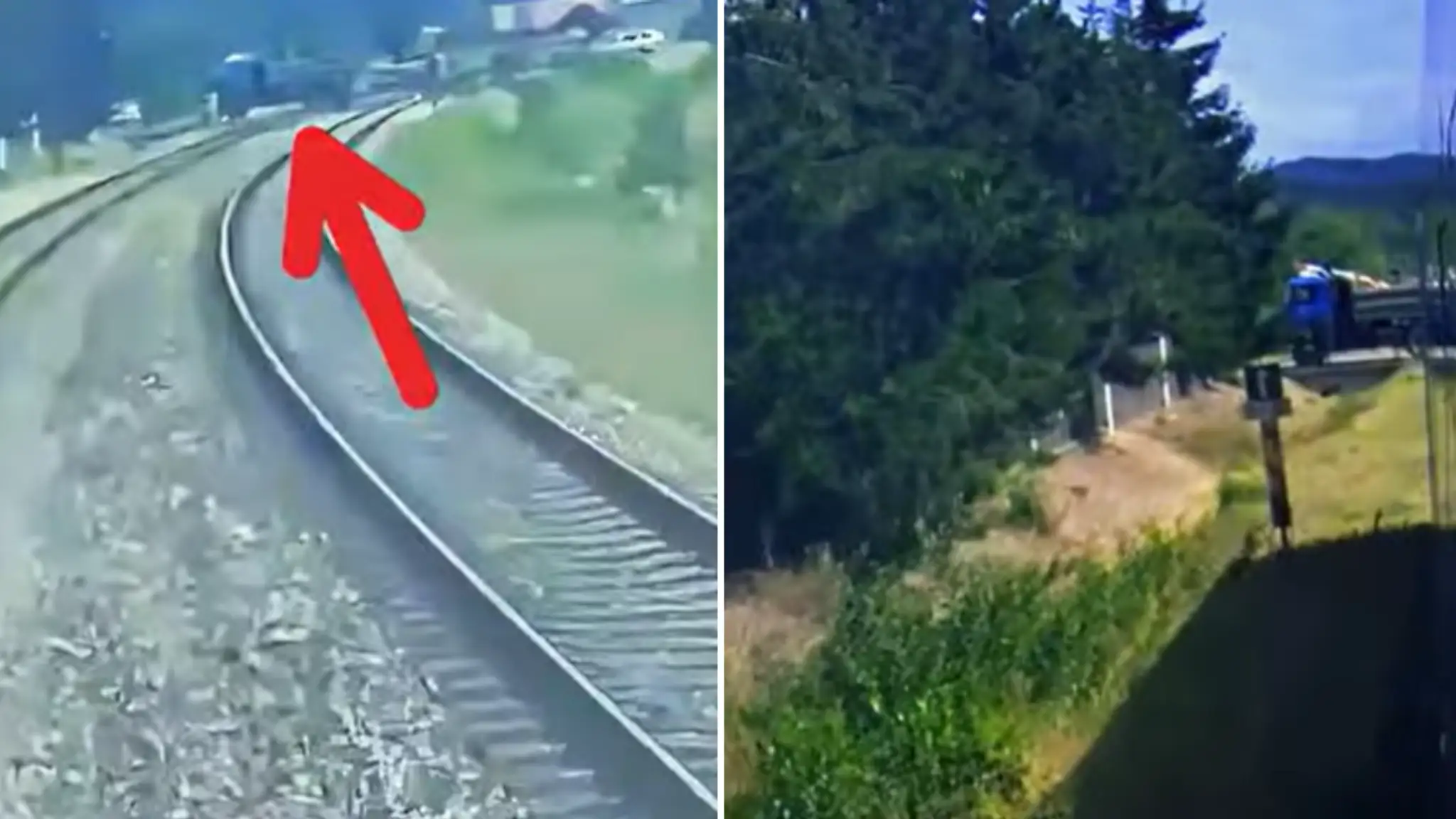 Nákladiak uviazol na priecestí