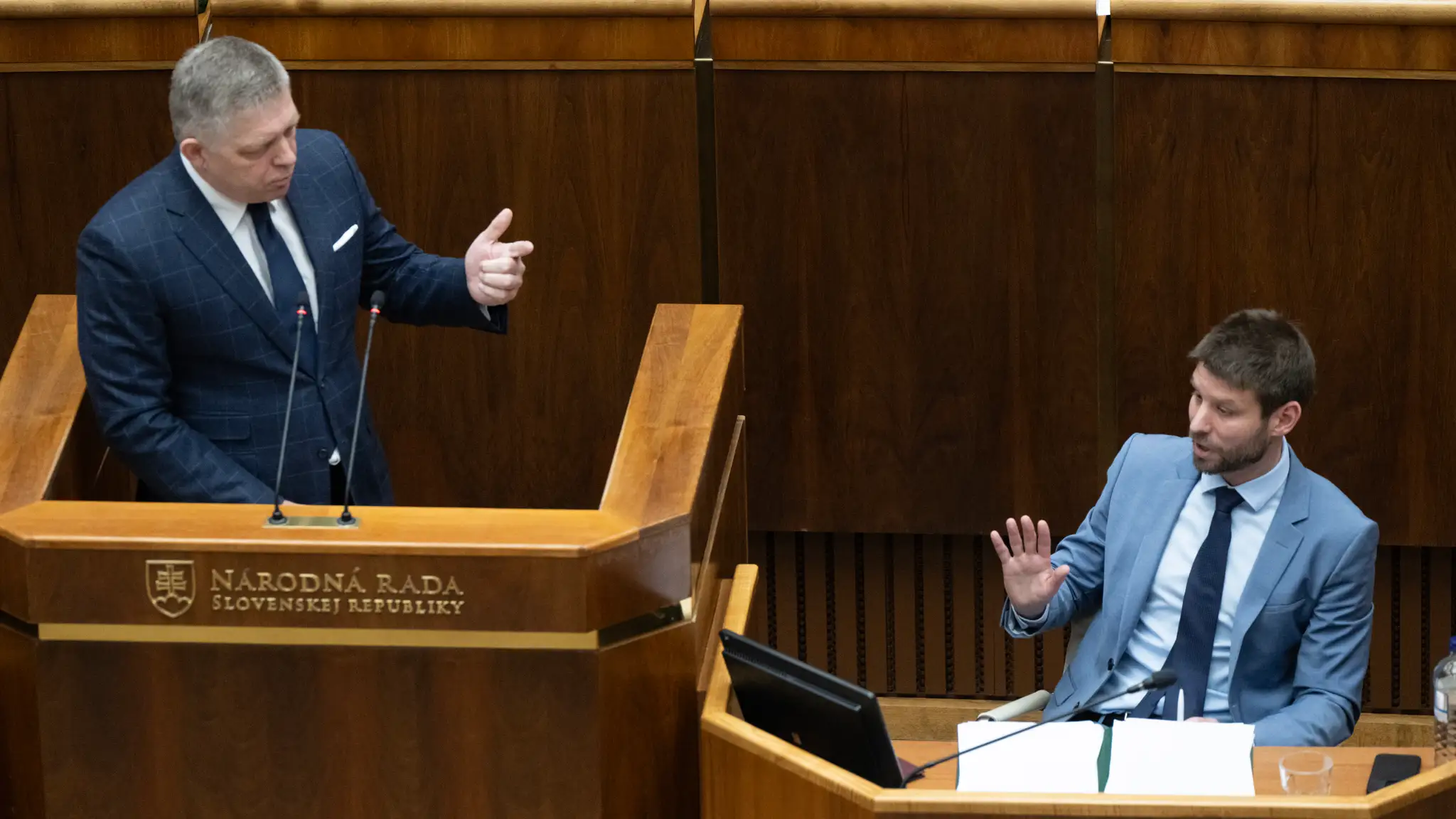 Robert Fico a Michal Šimečka