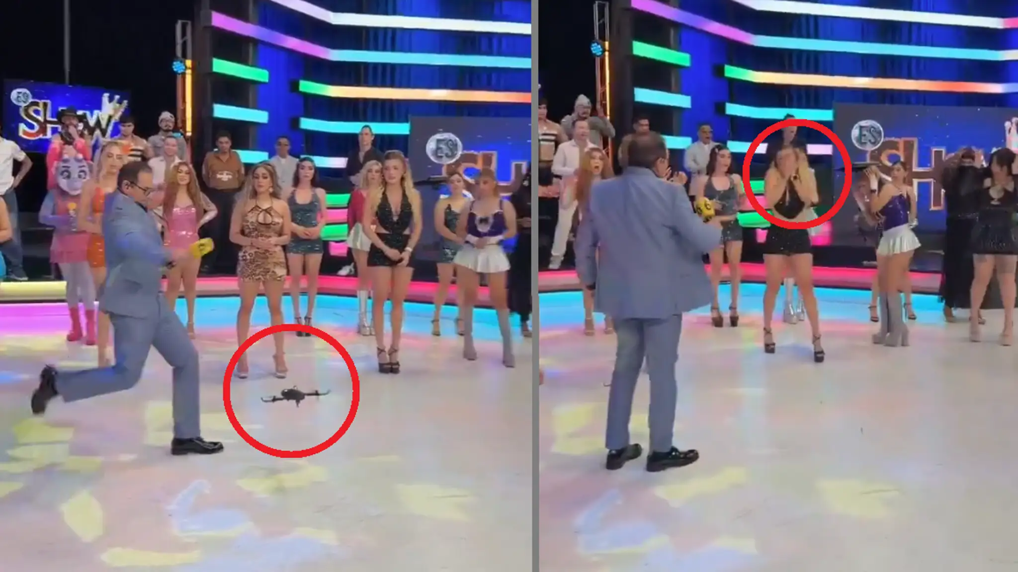 Moderátor odkopol dron priamo do tváre modelky.