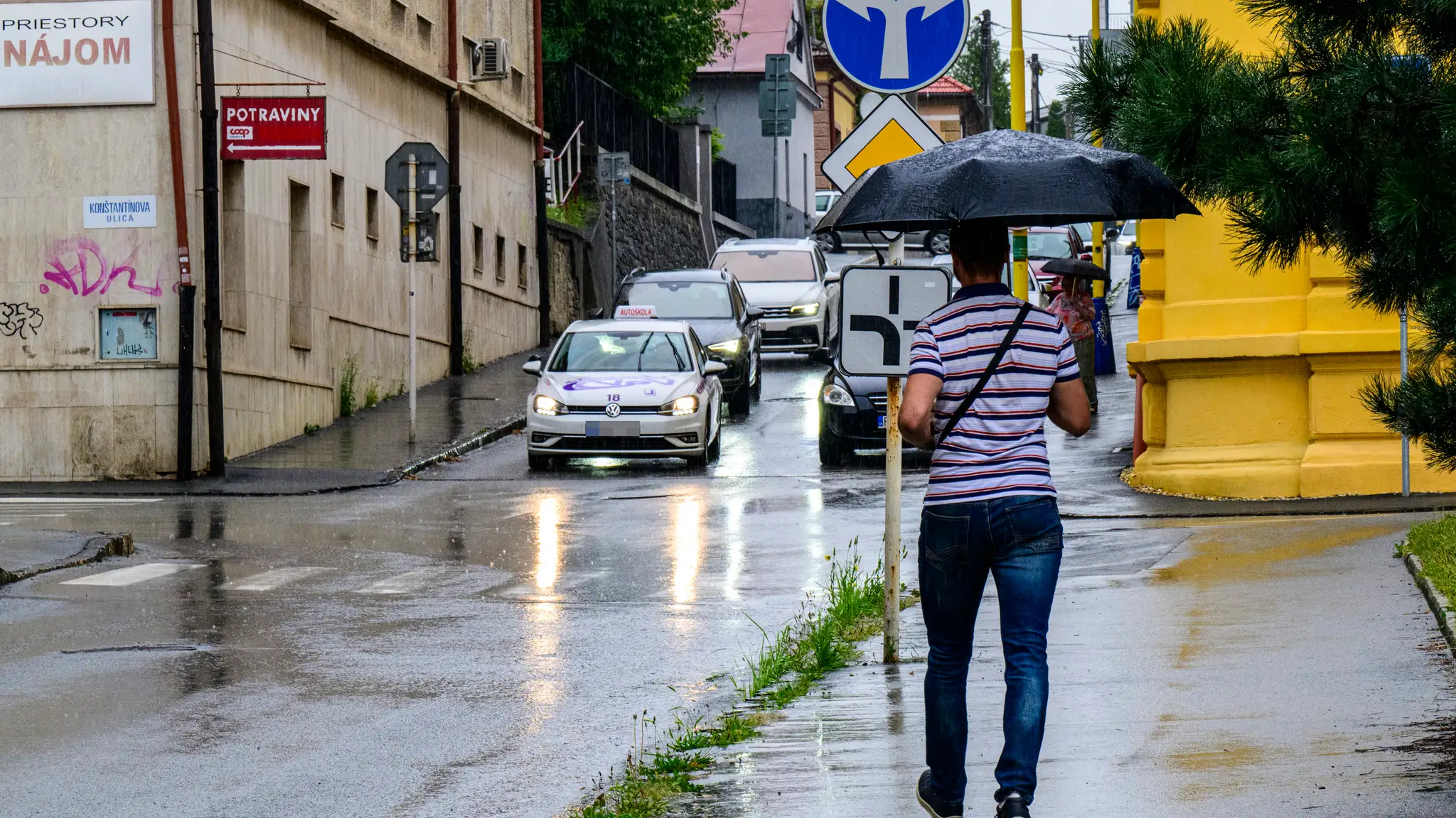 Daždivé počasie v Prešove
