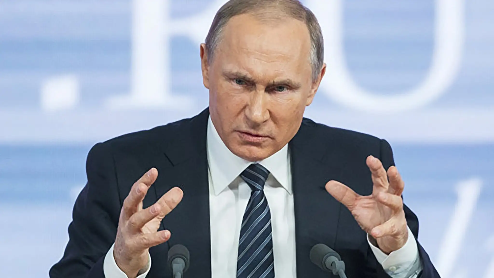 nahnevaný Putin Vladimir 