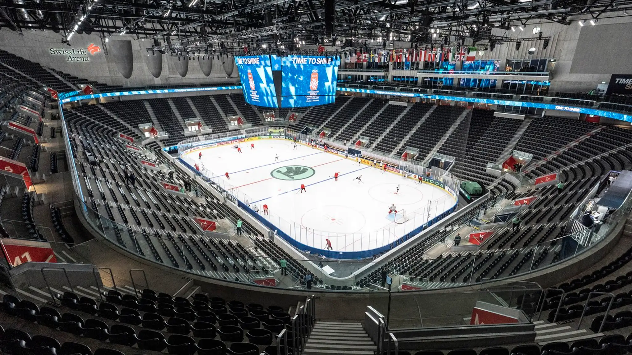 Swiss Life Arena v Zürichu, jedno z dejísk MS v hokeji 2026