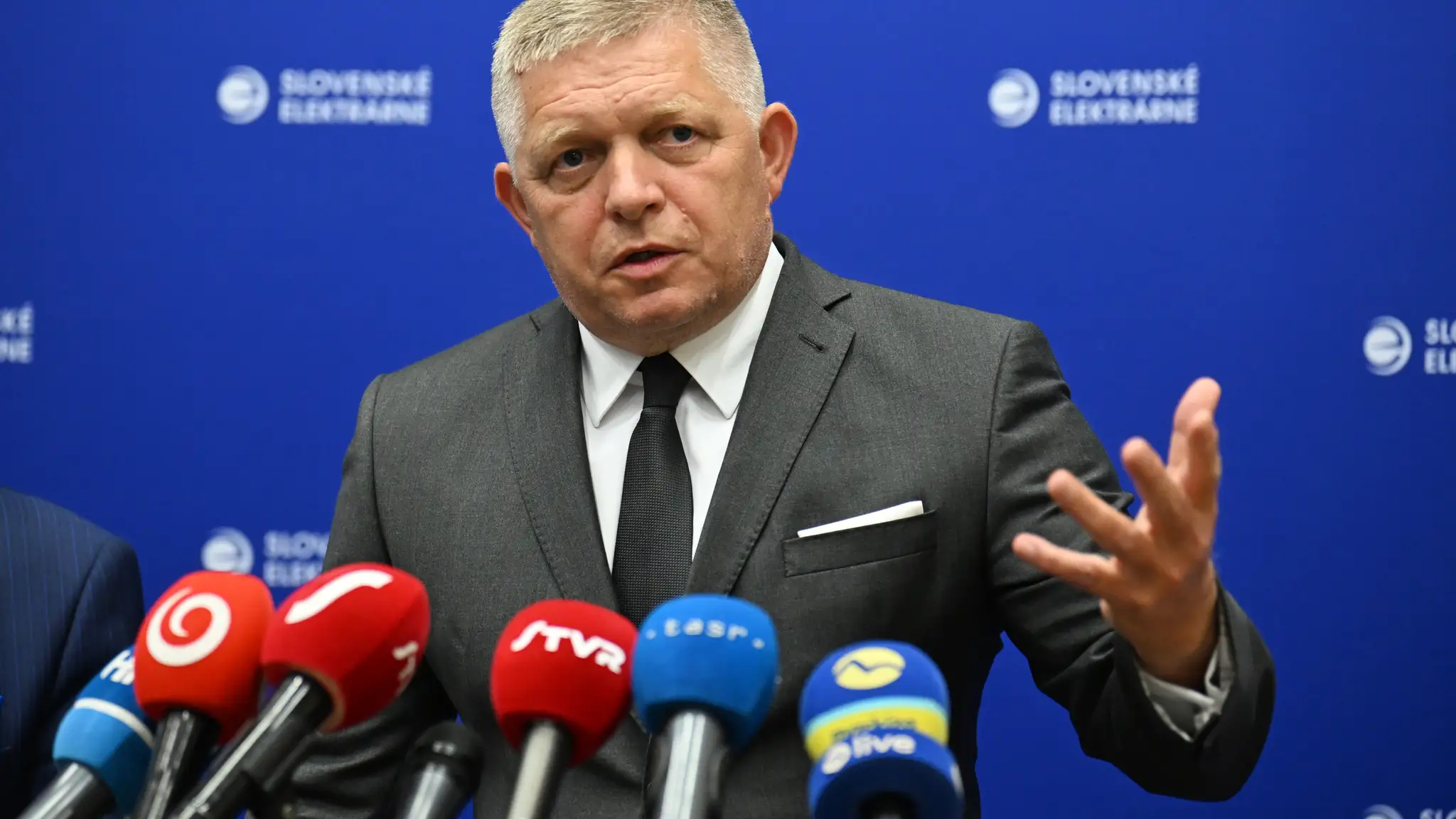 Robert Fico na dnešnej tlačovej konferencii.