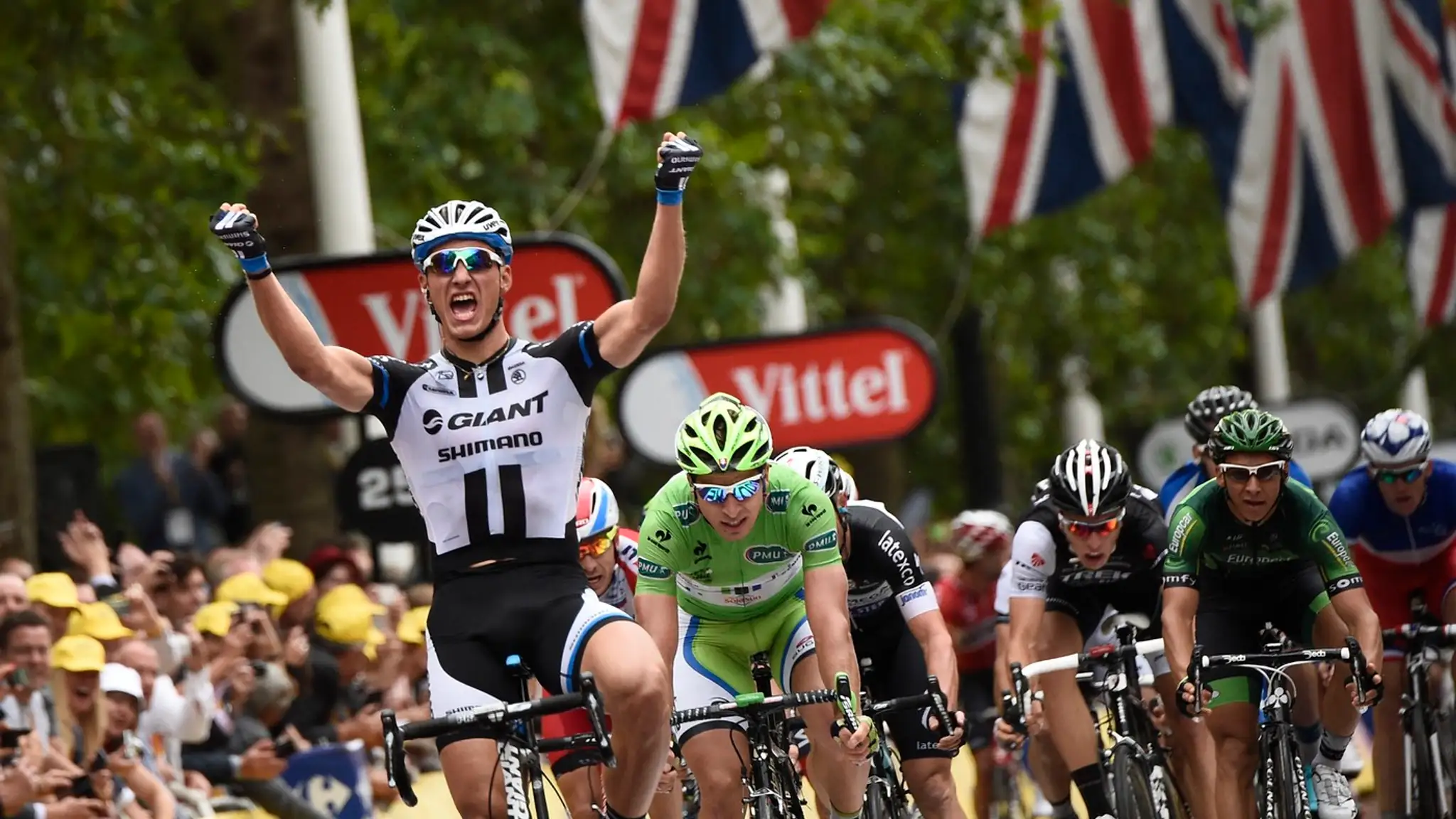 Marcel Kittel poráža Petra Sagana v londýnskej etape na Tour de France 2014 (ilustračná foto)