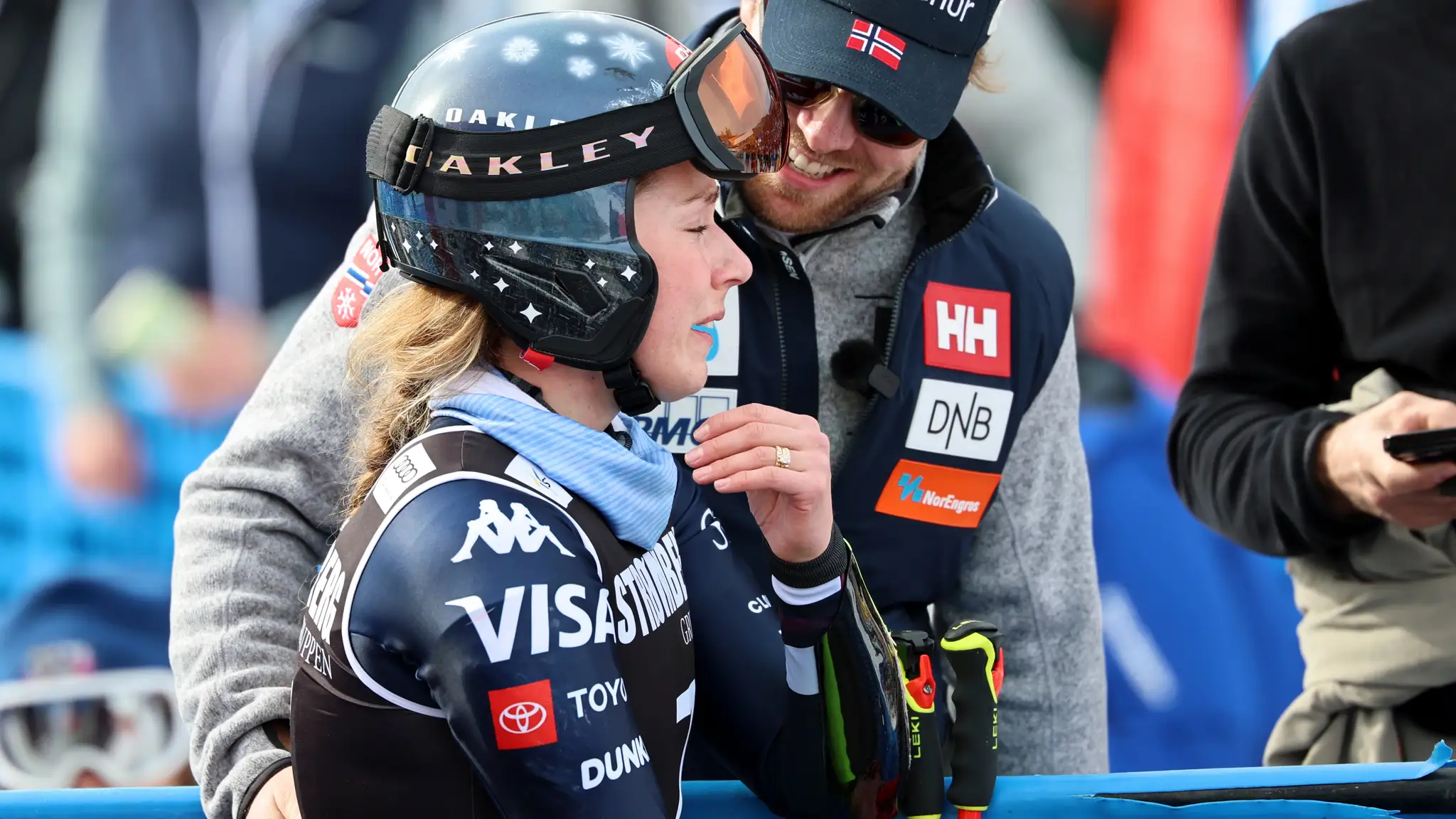 Mikaela Shiffrinová a Aleksander Aamodt Kilde.