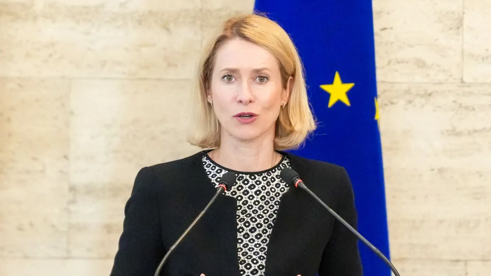 Šéfka diplomacie Európskej únie Kaja Kallasová.