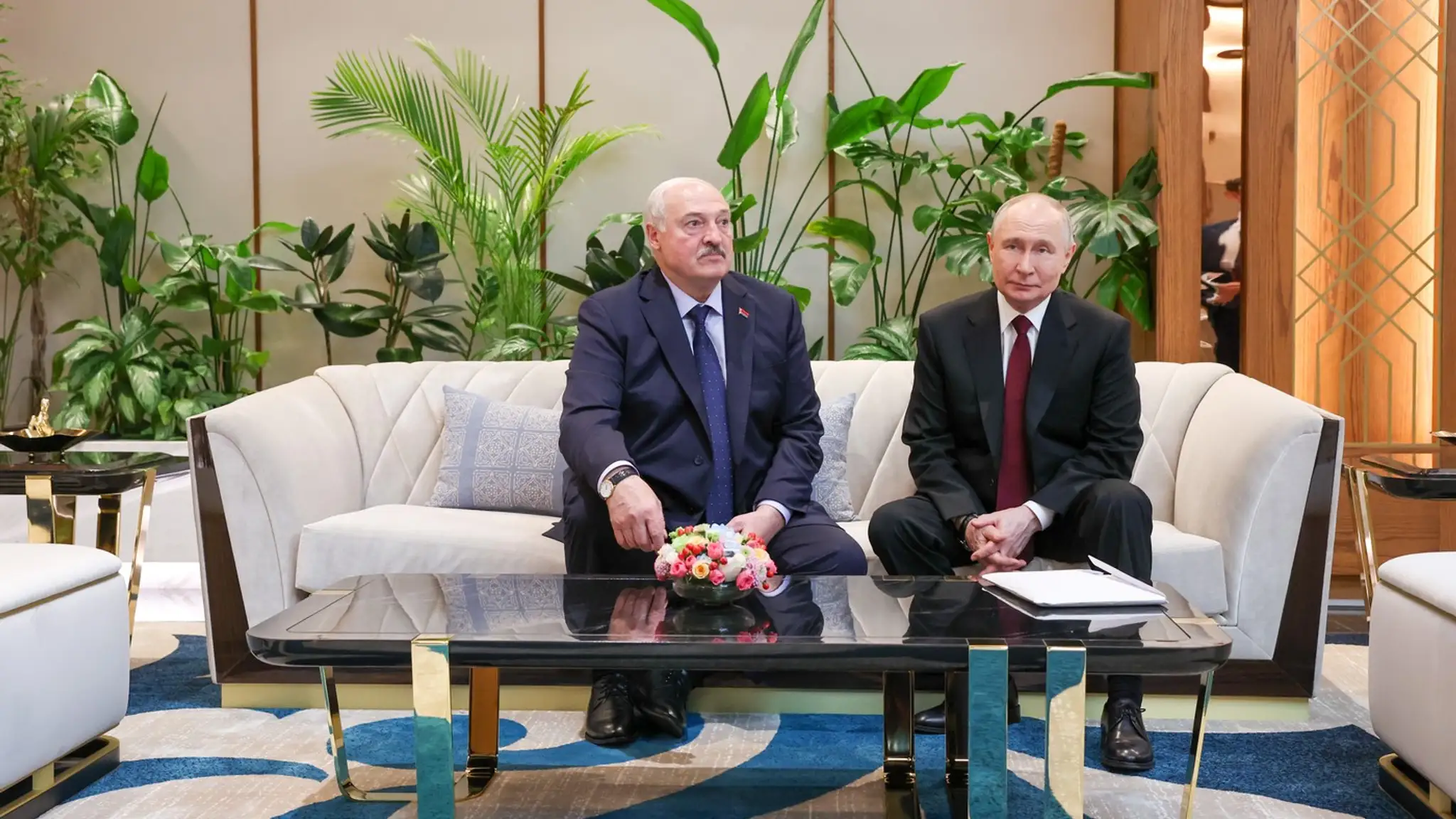 Bieloruský prezident Alexandr Lukašenko a ruský prezident Vladimir Putin.