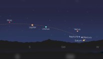 Unikátna vesmírna prehliadka sa naskytne dnes večer. Na oblohe sa planéty zoradia v nezvyčajnom útvare