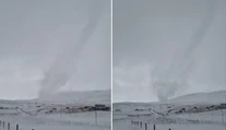 VIDEO: Britskému farmárovi sa podarilo zachytiť vzácny úkaz. Snežný diabol zmizol tak rýchlo, ako sa objavil