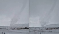 VIDEO: Britskému farmárovi sa podarilo zachytiť vzácny úkaz. Snežný diabol zmizol tak rýchlo, ako sa objavil