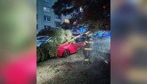 FOTO+VIDEO: Krátka, ale silná. Búrka na východe lámala konáre a vyvracala stromy