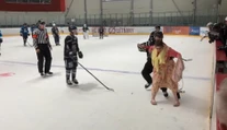 VIDEO: Nespokojnosť vyjadrila svojsky. Žena vtrhla priamo na ľad a postarala sa o šokujúci moment