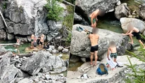 FOTO+VIDEO: Neuveriteľná drzosť turistov v Tatrách. V chránenom potoku sa správali ako na pláži