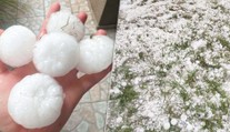 FOTO: V tejto slovenskej obci padali najväčšie krúpy. Išlo o mimoriadne nebezpečnú supercelu