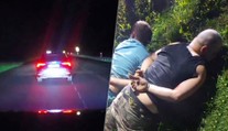 VIDEO: Brutálna policajná naháňačka v Ružomberku. Unikajúce auto zastavili až kríky