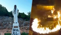 VIDEO: Šokujúce zábery z Medžugoria. Kamera zachytila podpaľača priamo pri čine, zanechal aj znepokojivý odkaz