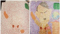V zošite s detskými omaľovávankami sa objavil Adolf Hitler