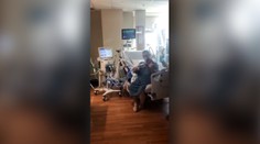 VIDEO: Hovoriť nemohol, a tak sa pacient s ťažkým priebehom COVID-19 personálu poďakoval inak