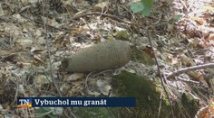 Nešťastie v Pliešovciach. Muž sa pokúšal karbobrúskou rozrezať granát, vybuchol mu v rukách