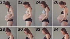 Týždeň po týždni: Mamička ukazuje, ako jej narástlo obrovské tehotenské brucho