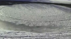 Na rieke rotovali kusy ľadu v tvare dokonalého kruhu