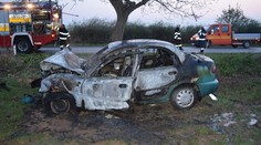 Tehotnú ženu z horiaceho auta vytiahol neznámy hrdina