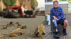 Pre dobrý záber prišiel o nohu. Kamera zachytila, ako ho zrazila motorka