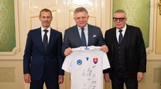 Robert Fico prijal delegáciu UEFA na čele s jej prezidentom Čeferinom