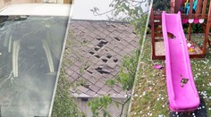 FOTO: Ľadová spúšť na východe Slovenska. Krúpy rozbíjali autá, strechy aj úrodu