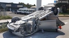 Hrozivo vyzerajúca nehoda: Auto s mamičkou a bábätkom sa prevrátilo na strechu