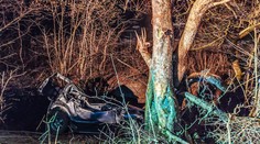 Zdemolované auto ostalo visieť na strome. Len 19-ročná vodička nemala šancu prežiť