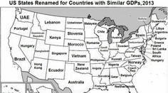 Vytvorili mapu USA zo štátov z celého sveta. Nájdete tam aj Slovensko