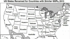 Vytvorili mapu USA zo štátov z celého sveta. Nájdete tam aj Slovensko