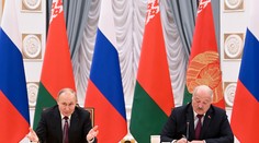 Putin a Lukašenko sa po stretnutí v Minsku vyhli zmienke o Ukrajine