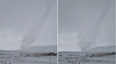 VIDEO: Britskému farmárovi sa podarilo zachytiť vzácny úkaz. Snežný diabol zmizol tak rýchlo, ako sa objavil