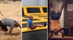 Otec napodobňuje dcéru gymnastku. Jeho videá dostanú aj vás