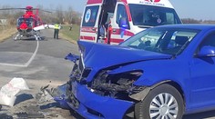 Vážna nehoda pri obci Brodské. Zasahoval vrtuľník a tri záchranky