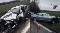 Do policajtov vrazilo auto, vinník sa dal na útek a pátra po ňom polícia