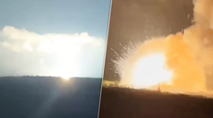 VIDEO: Noc sa v sekunde zmenila na deň. Gigantická explózia po ukrajinskom útoku rozmetala ruský muničný sklad