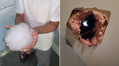 Najväčšia ľadová krúpa na svete? Tento gigantický kúsok prerazil strechu