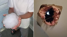 Najväčšia ľadová krúpa na svete? Tento gigantický kúsok prerazil strechu