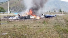 VIDEO: Na Sibíri havarovali dva vrtuľníky. Jeden trafil rotorom stĺp osvetlenia, druhý elektrické vedenie