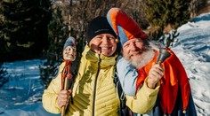 Na hory s Tribulom vyrazil prvý muž našej pantomímy. V šašovskom kostýme rozdával úsmevy a dobrú náladu