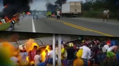 Nešťastie v Kolumbii: Havarovaná cisterna sa náhle vznietila, keď z nej ľudia kradli benzín