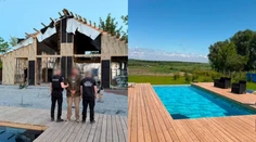 FOTO: Veľký škandál na Ukrajine. Namiesto plnenia bojových úloh stavalo 83 vojakov majorovi vilu s bazénom