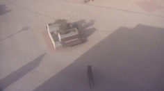 Prievidzou sa špacírovali diviaky, jeden vpálil do sklenenej výplne