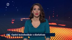 Opitý kolobežkár s dieťaťom