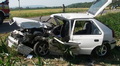 Pri Piešťanoch havarovala tehotná mamička so 4-ročnou dcérkou