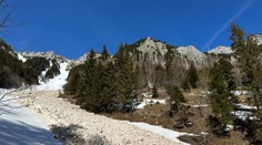 FOTO: Pri chate Plesnivec spadla lavína, zasypala chodník na Zelené pleso